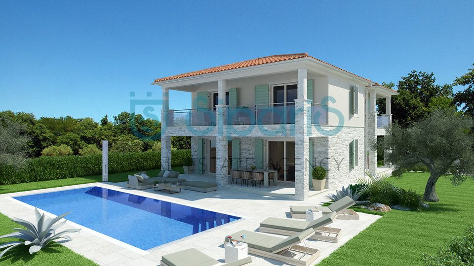 Brtonigla new villa with sea view